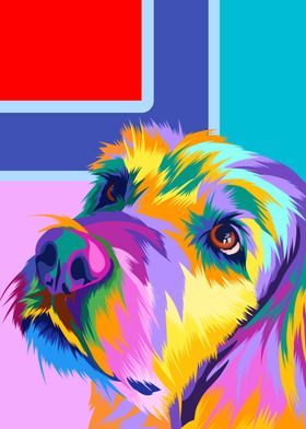 Golden retriever pop art