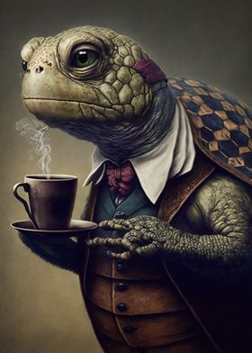 Tortoise With Coffee