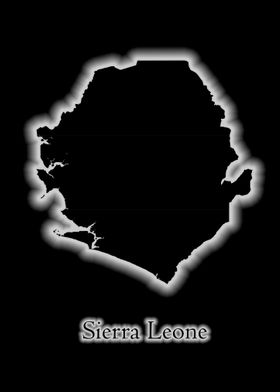 Sierra Leone map glow