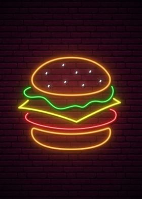 Hamburger Neon Sign