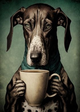 Dog With Coffee