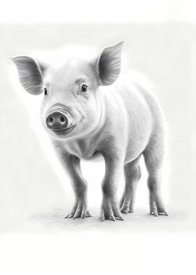 Charming Pig Sketch