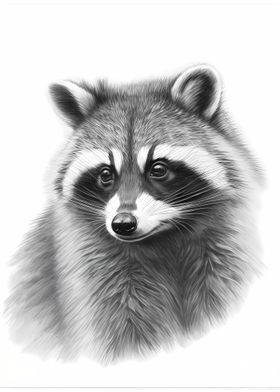 Mischievous Raccoon Sketc