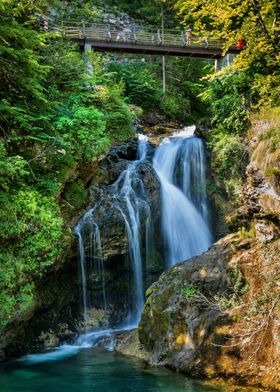 Waterfall In Vintgar Gorge
