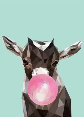 bubblegum animal baby goat