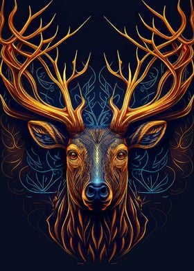 Deer head Fantasy art