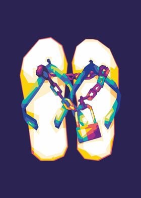 Sandals Popart