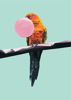 bubblegum animal parrot