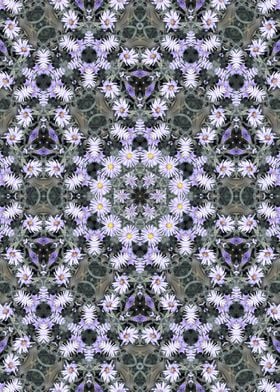 Lilac floral Kaleidoscope 