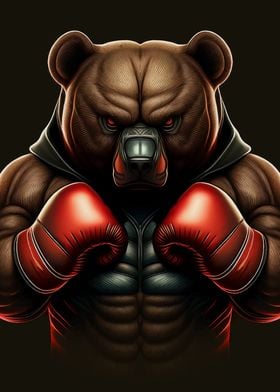 Bear boxer animal portrait