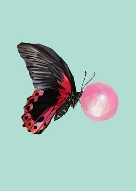 bubblegum animal butterfly