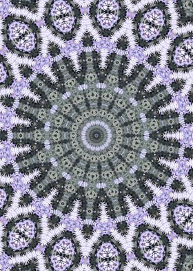 Lilac kaleidoscope mandala