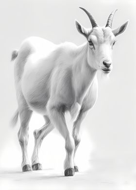 Charming Goat Sketch