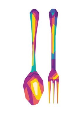 Spoon And Fork Poster