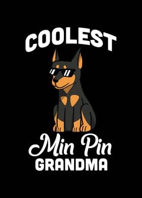 Min Pin Dog Grandma