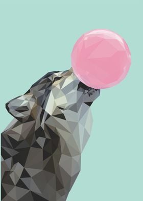 bubblegum animal wolf