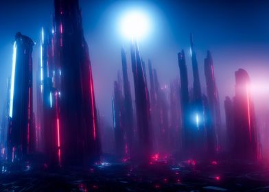 Coruscant city at night