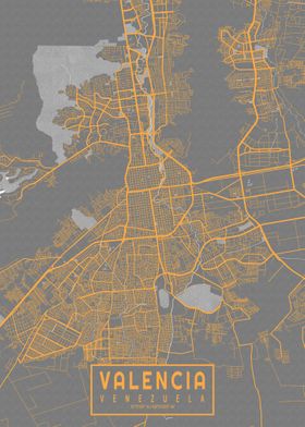 Valencia City Map Bauhaus