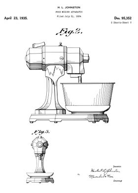 Food mixer patent