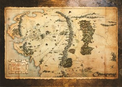 Hobbit Middle-Earth Map