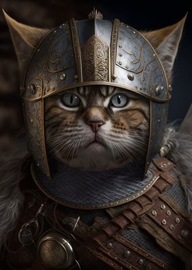 Viking Cat Portrait