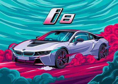 BMW i8 posters