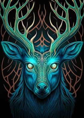 Deer head Fantasy art 5