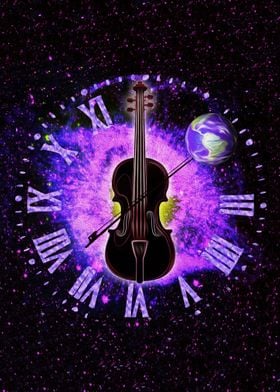 Space Clock with Violin