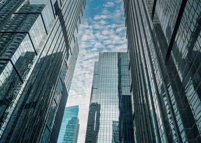 skyscrapers in city