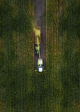 Tractor Corn field