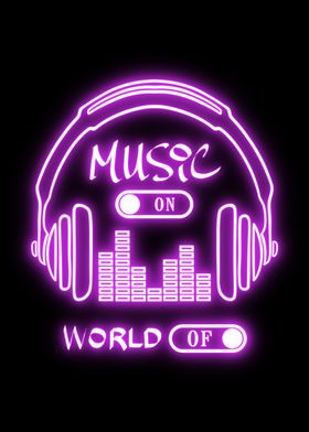 music on world of neon