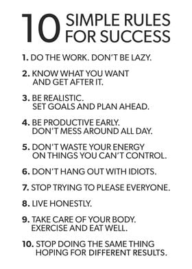 10 Rules For Success