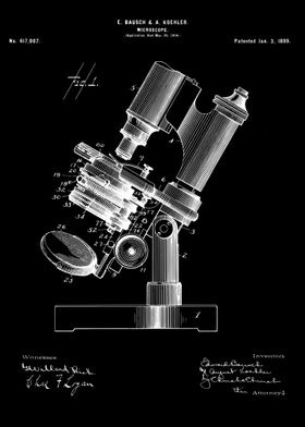 Microscope patent 1899