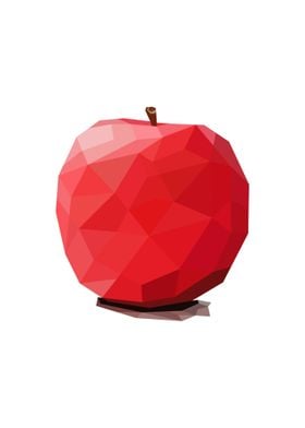 Red Apple Lowpoly