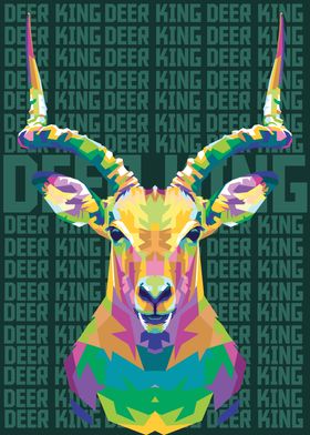 Deer pop art