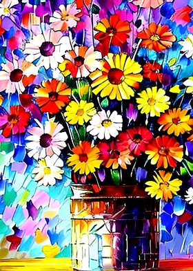 Colorful daisy flowers
