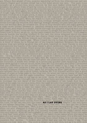 As I Lay Dying Book Text