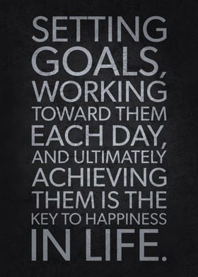 Setting Goals Is Hapiness