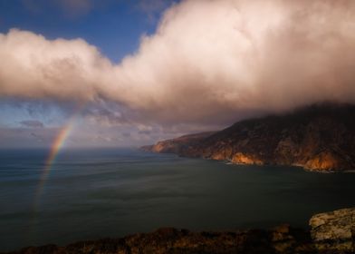 Rainbow above ocean