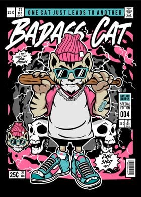 badass cat comic cover