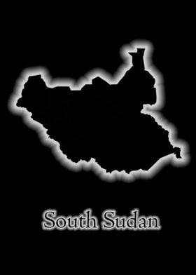 South Sudan glow map