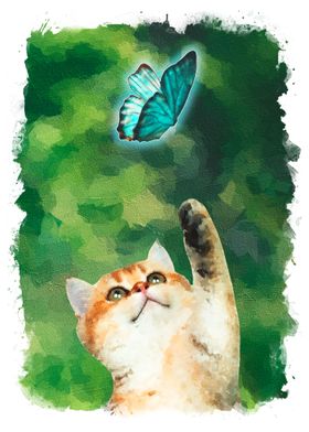 Cute Cat Butterfly