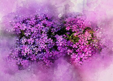 purple flower watercolor