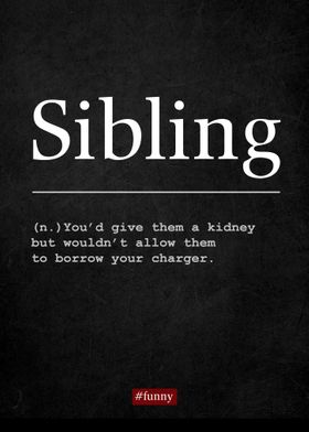 Funny Definition Sibling