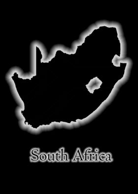 South Africa glow map