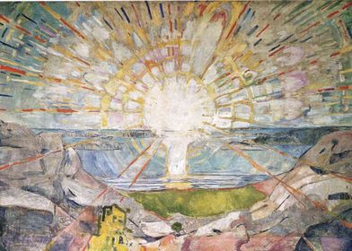 the sun 1916 by Munch