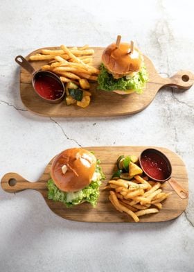 Hamburger platters