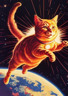 Space Cat Jumping