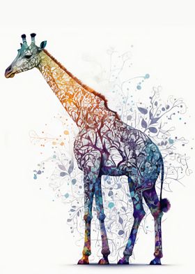 Colourful Giraffe 3