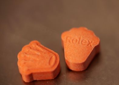 Orange ecstacy pills macro